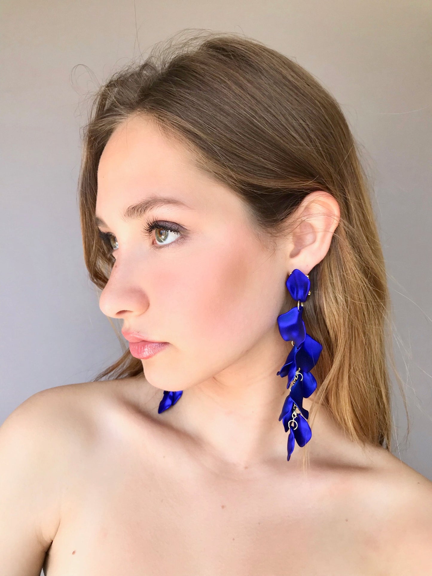 Turquoise drop petal earrings