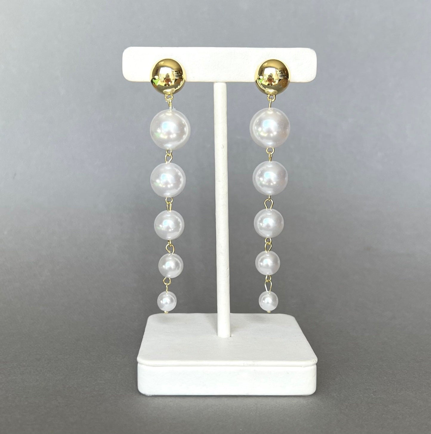 Statement pearl drop earrings