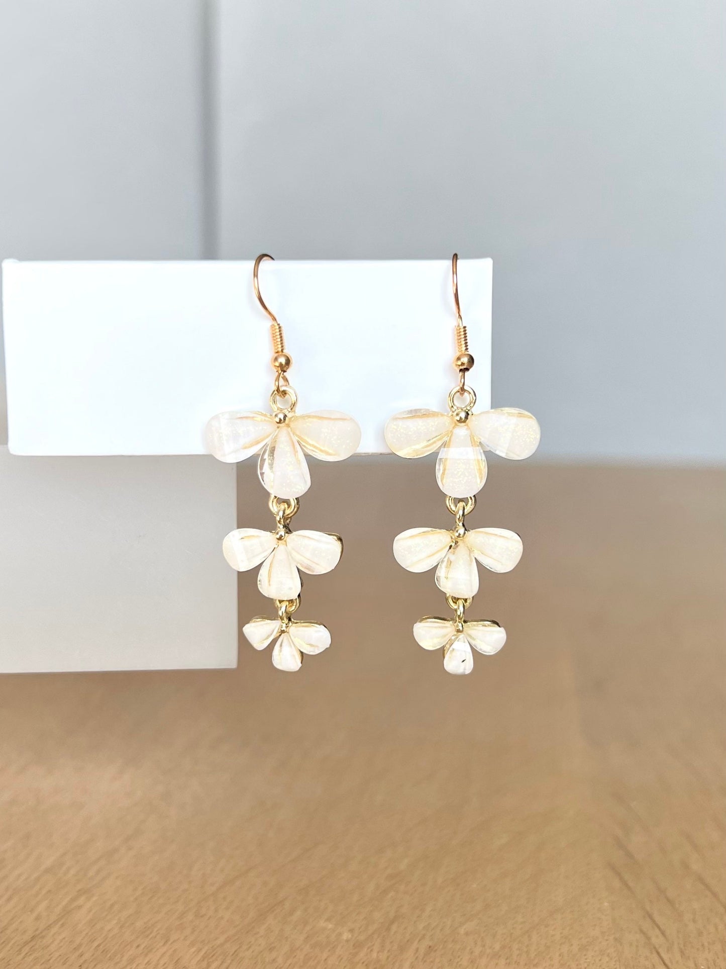 Bridal flower earrings