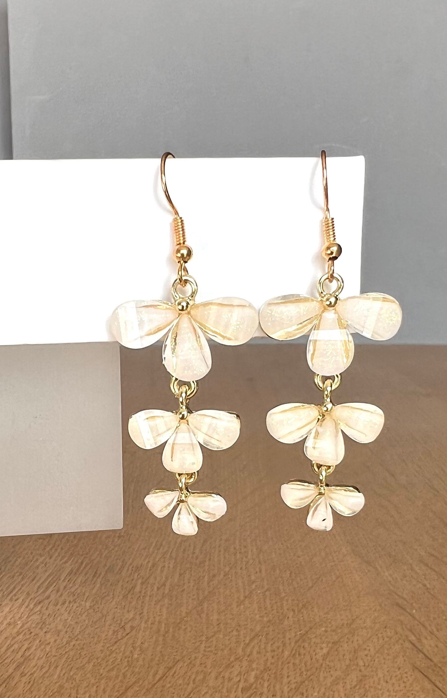 Bridal flower earrings