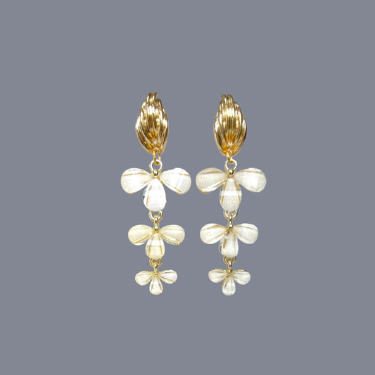 Bridal flower earrings
