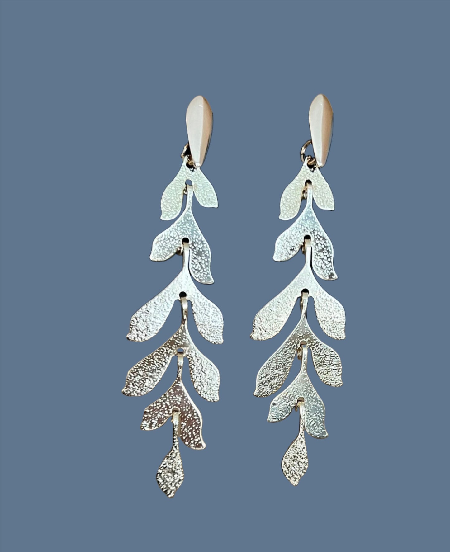 Gold leaf drop earrings