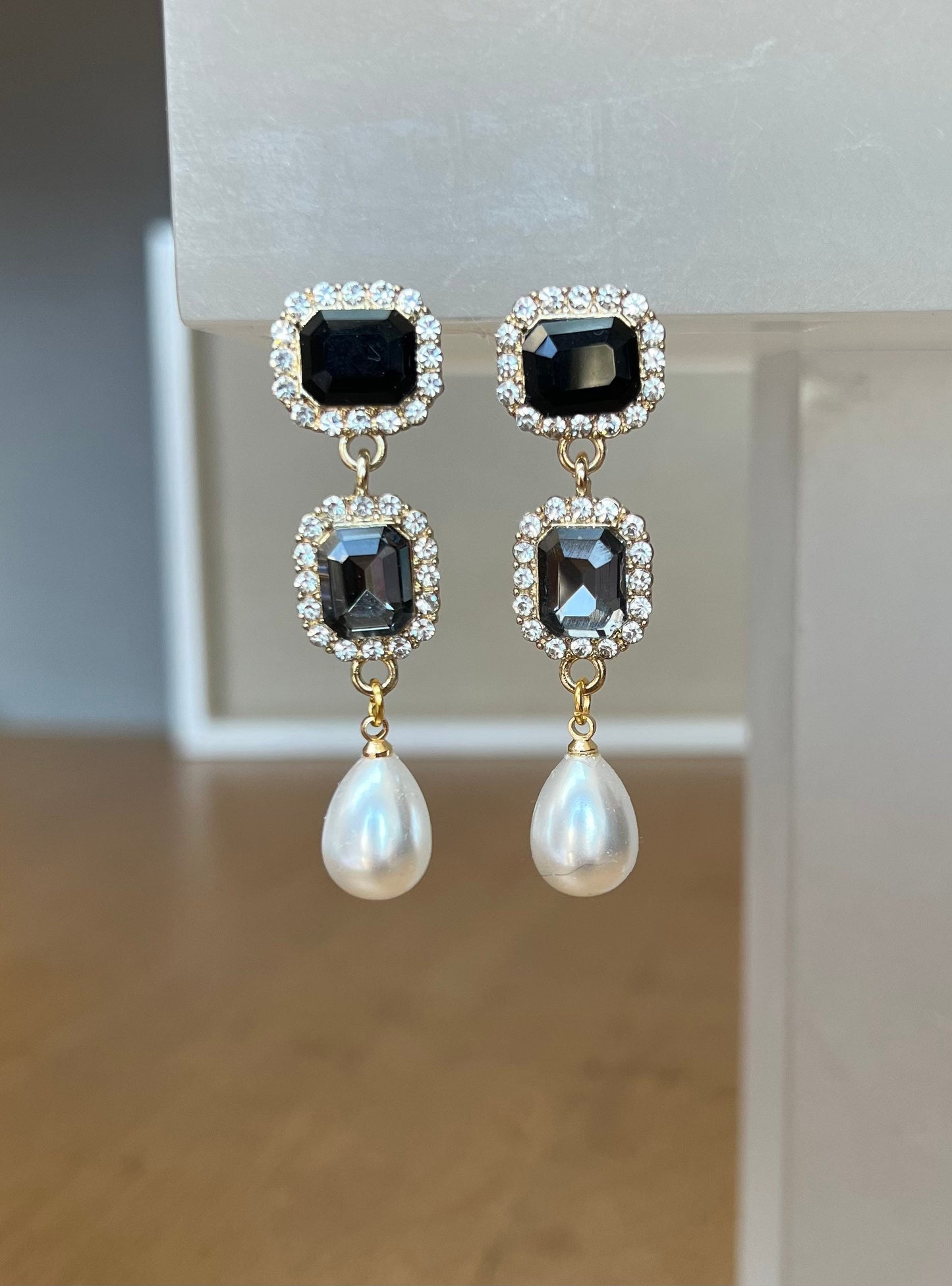 Crystal drop earrings