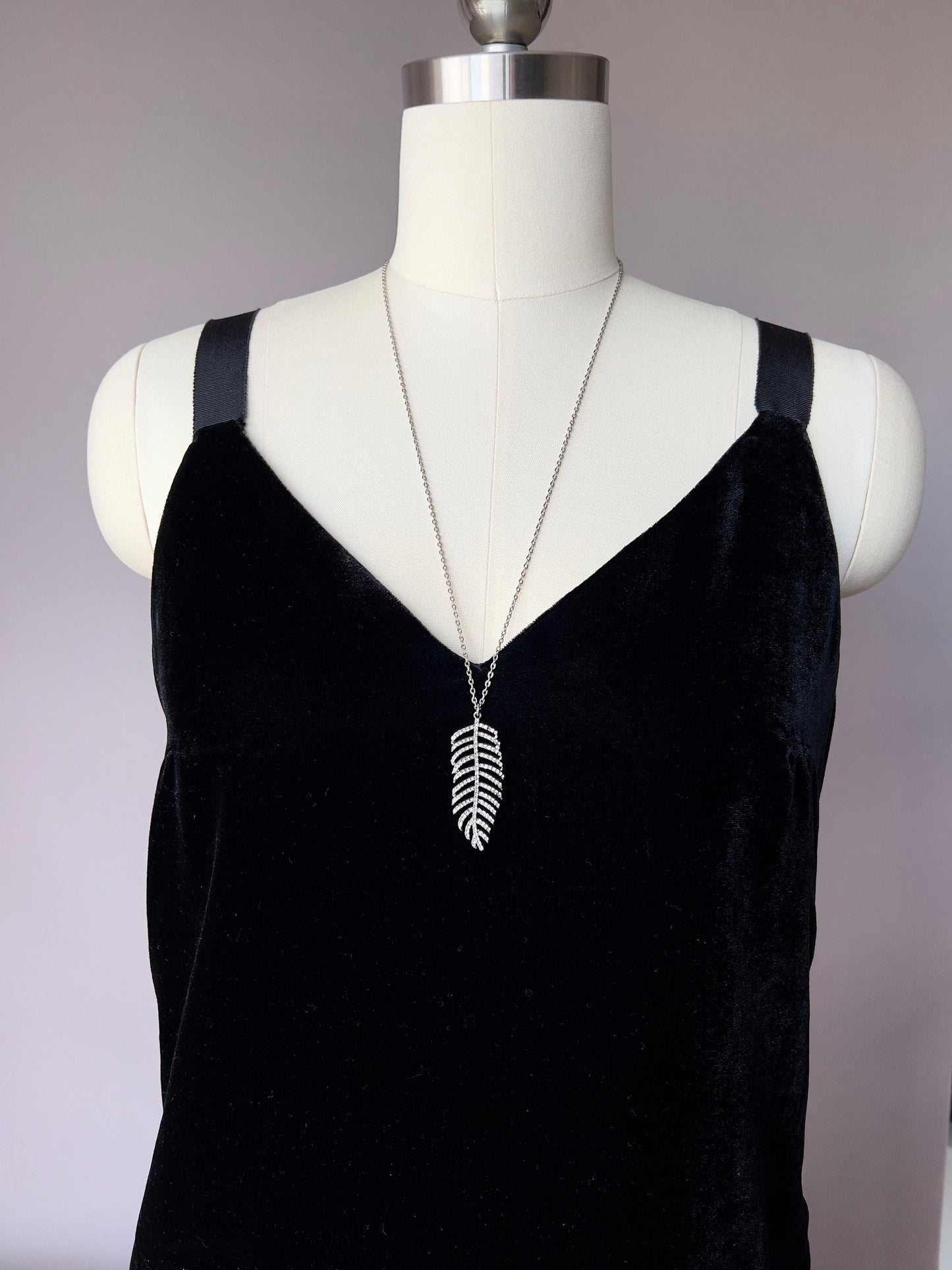 Crystal leaf necklace