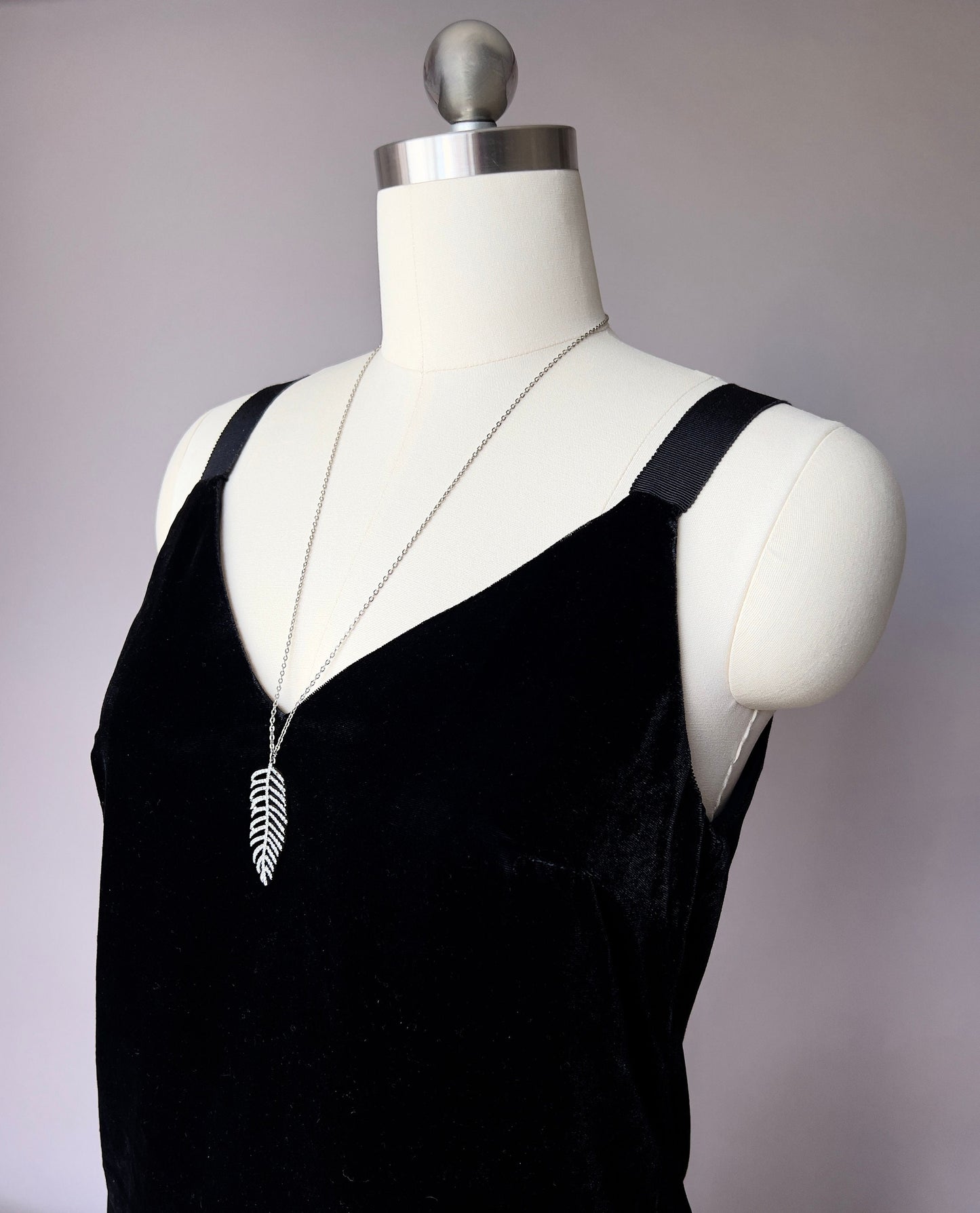 Crystal leaf necklace