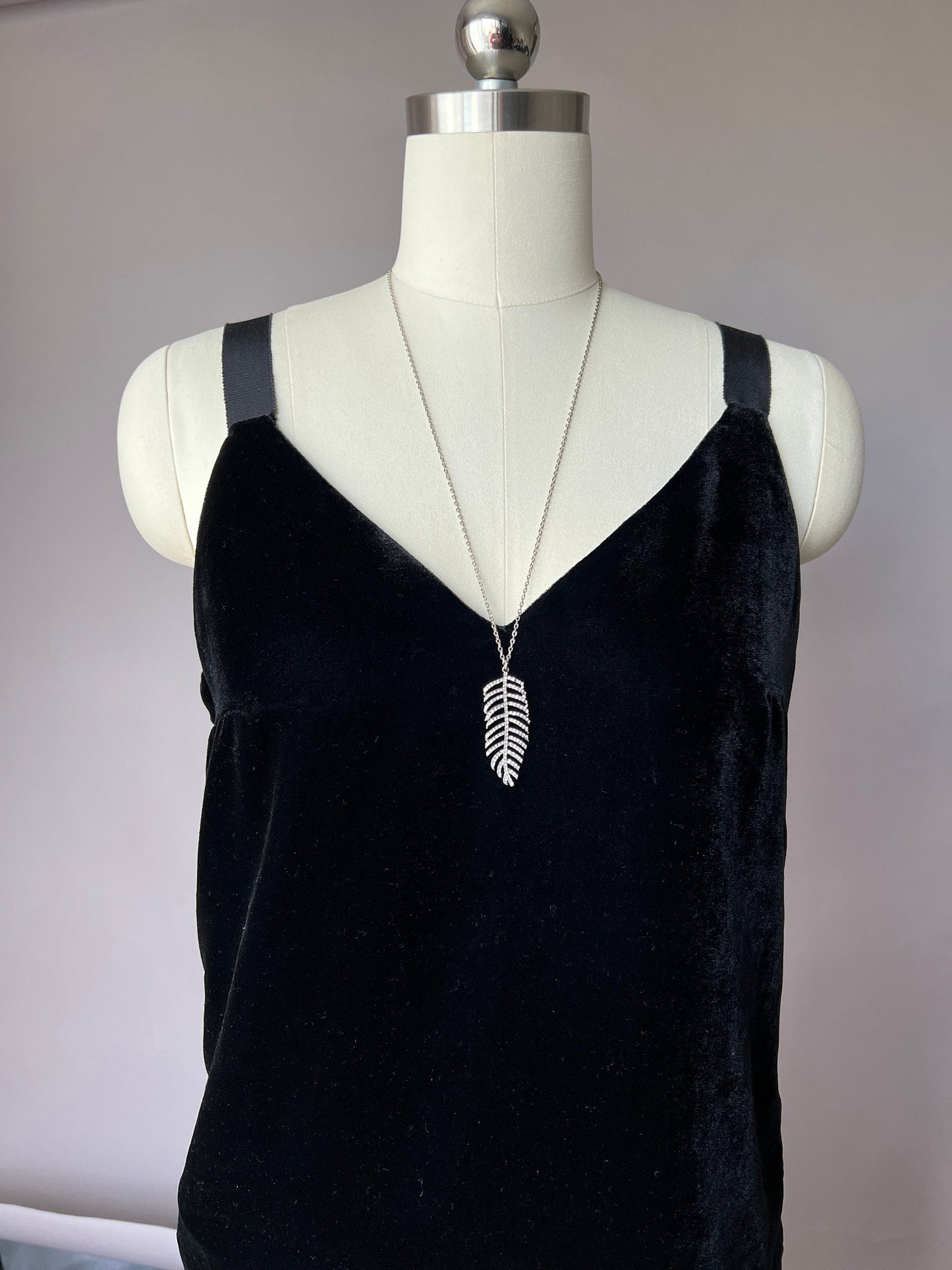 Crystal leaf necklace