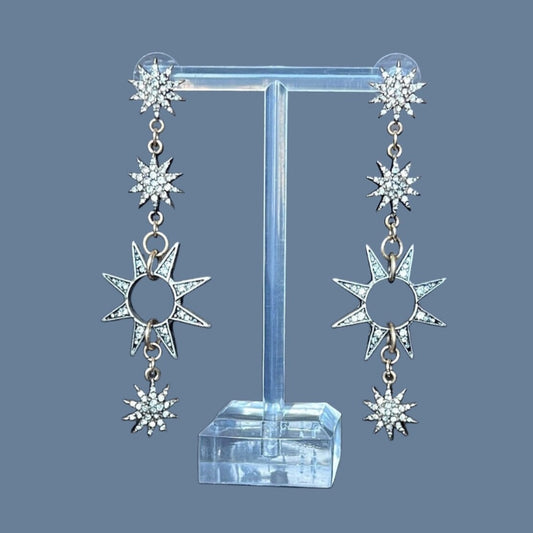 Crystal star earrings