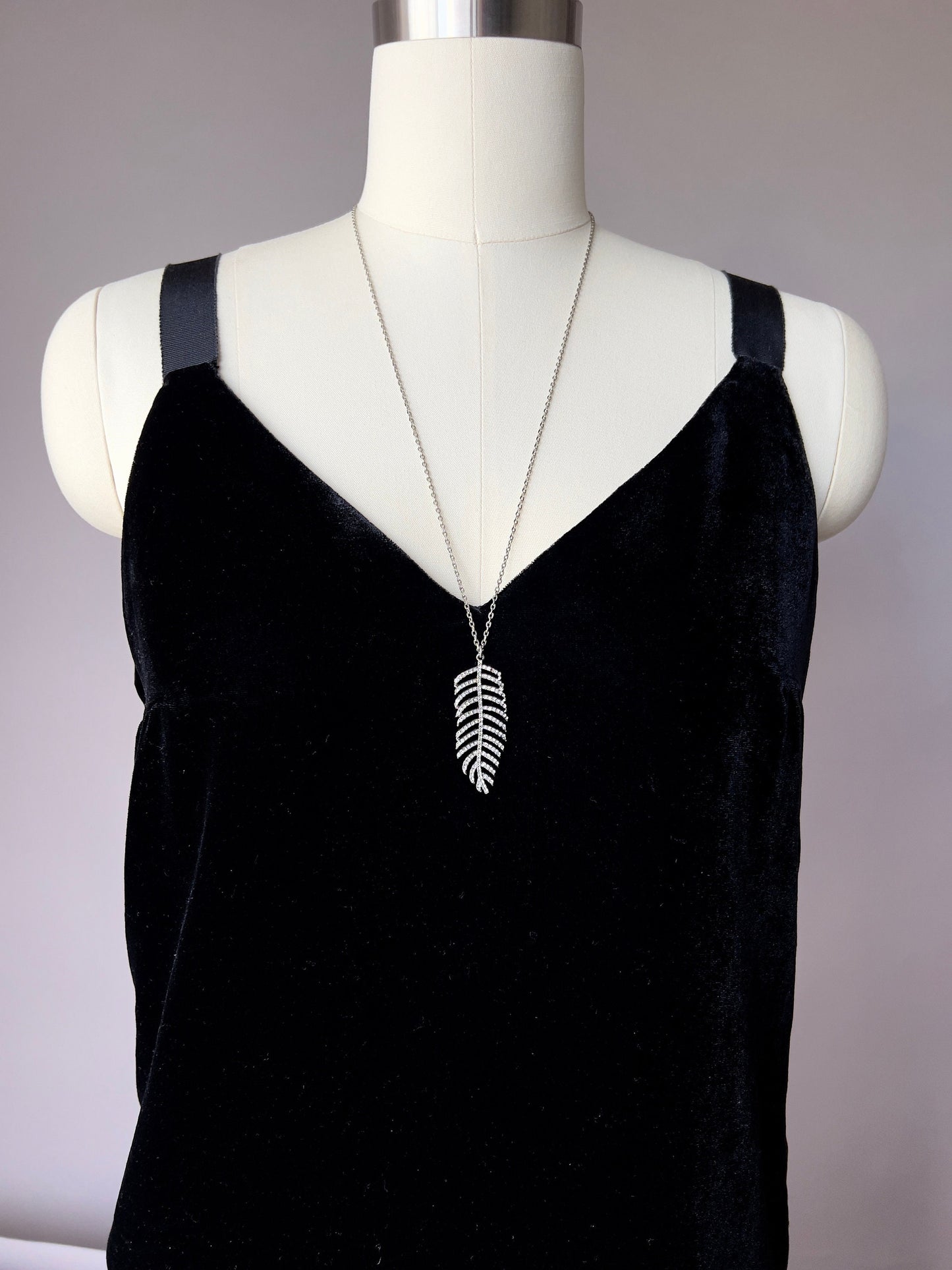 Crystal leaf necklace