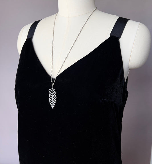 Crystal leaf necklace